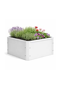VCM. - Metall Beet rechteckig | stehender Pflanzkasten | Blumenkasten für Garten Terrasse Balkon | Blumentopf H. 30 x B. 50 x. T. 40 cm | Balora M - Grün