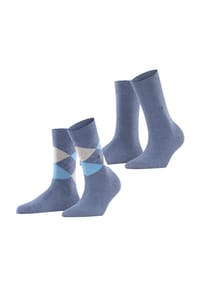 Burlington - Everyday Kurzsocken, 2er-Pack, Emblem, für Damen - 3000 BLACK