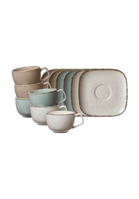 Ritzenhoff & Breker Kaffeetassen mit Untertassen Casa 200 ml 6er Set bunt - CASA - bunt