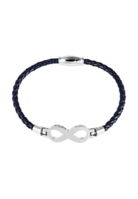 Adelia's Bold Style - Anhänger – Unendlichkeitszeichen Anhänger aus Leder - blau