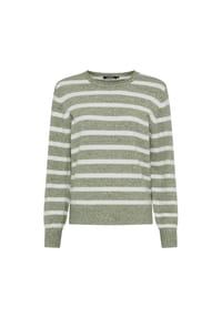 olsen - Pullover mit Streifenmuster - Moss Green Melange