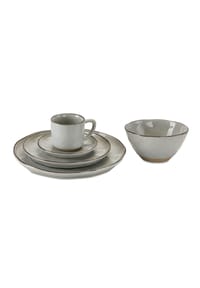 LOBERON - Geschirr 30er Set Biarré grau serieGeschirr2 - grau
