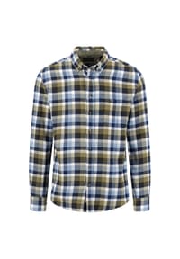 FYNCH-HATTON® - Flanellhemd, Casual Fit, Langarm, Button-Down-Kragen, für Herren - 748 MOSS