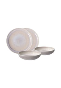 like. by Villeroy & Boch Tafel-Set Perlemor Sand 4er Set beige - PERLEMOR - beige