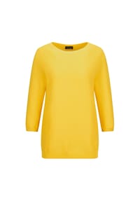 GOLDNER - Kurzgröße:  Eleganter Baumwollpullover, Halbarm - flieder