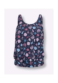 Witt - Oversized-Tankini-Top - marine-aqua-bedruckt