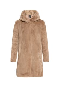 BETTY BARCLAY - Plüschjacke mit Kapuze - beige