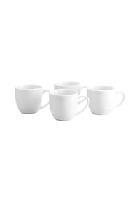 CreaTable - Bistrot  Weiss, Kaffeebecher Set 4-tlg - Weiss