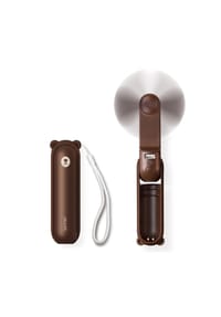 COFI - Jisulife Life8 Mini Handventilator 3in1 mit LED & Powerbank Braun - braun 12 × 4 × 3?cm