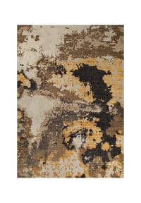 ESPRIT - Kurzflorteppich Manhattan - hochwertiger Wollteppich, dezenter Glanz, Hoch-Tief-Effekt, Vintage - gold