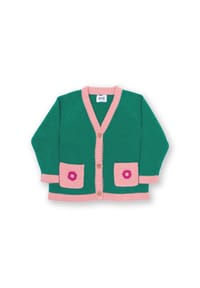 KITE - Kinder Blümchen Strickjacke Bio-Baumwolle - grün