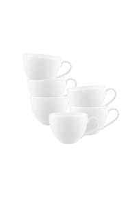 Villeroy & Boch Kaffeetassen Anmut 150 ml 6er Set weiß - ANMUT - weiß