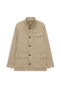 bugatti - Leinenjacke, Stehkragen, für Herren - 040 BEIGE