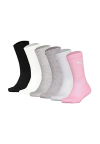 PUMA® - Kinder Socken, 6er Pack - Sport Junior, Frottee-Sohle, Rippbündchen, Logo - Denim