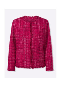 heine - Bouclé-Blazer - fuchsia-kirsche-meliert