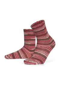 normani® - 2 Paar Gestrickte Wollsocken Bunt-geringelt - Blau