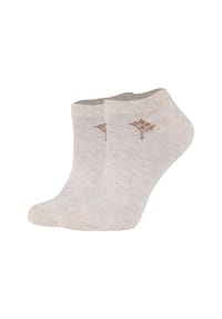 JOOP! - Damen Sneakersocken, 2er Pack - Daily Glam Organic GOTS Sneaker, Baumwoll-Mix, uni - Anthrazitmelange