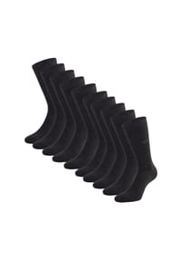CINQUE - Herren Socken, 10er Pack - Business-Socken, Baumwollmischung, Logo, einfarbig - Anthrazit