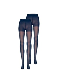 nur die - Feinstrumpfhose Karneval Glitzer 25 DEN 2-Pack - dunkelblau