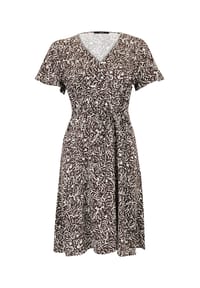 zero - Sommerkleid, V-Ausschnitt, für Damen - 7811 BROWNCREAM