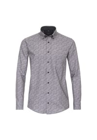 CASAMODA - Herren Freizeithemd Print Casual Fit - Grau