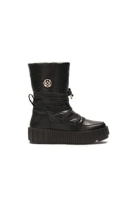 kazar - Isolierte schwarze Schneestiefel mit Schaft zum Hineinschlüpfen - Schwarz