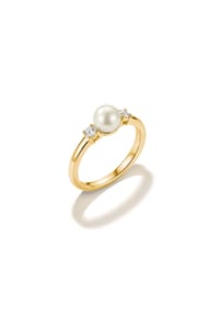 Thomas Sabo - Ring Perle mit Zirkonia - gelbgoldfarben