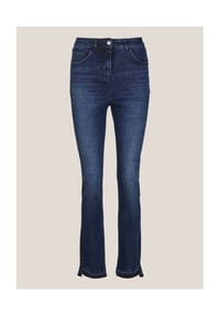 MADELEINE - Five-Pocket-Hose mit schrägem Beinsaum - blue