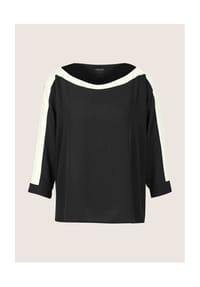 MADELEINE - Businessbluse im Colour Blocking-Stil - schwarz / wollweiß