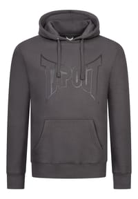 TAPOUT® - Herren Kapuzensweatshirt normale Passform LIFESTYLE BASIC HOODIE - Anthracite/Black