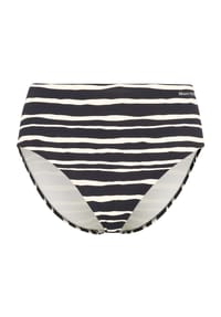 Marc O'Polo - Summer Blacks High-Waist Bikini-Unterteil, für Damen - BLACK/WHITE COTTON