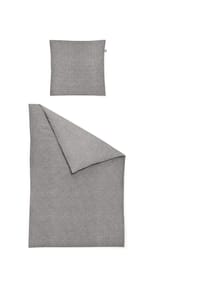 irisette® - Flausch-Cotton Bettwäsche Set Mink 8872 - 11 silber