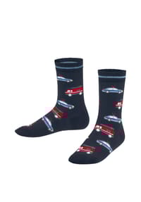 FALKE - Police and Fire Cars Socken, hautschmeichelnd, für Kinder - 3390 LIGHT GREYMELANGE