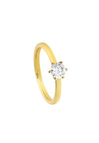MONCARA - Damen Ring, 585er Gold, 1 Diamant ca. 0,40 Karat - Gelbgold