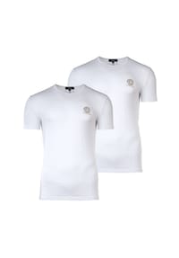 VERSACE Herren T-Shirt, 2er Pack - Unterhemd, Rundhals, Crew Neck, Stretch Cotton Bild 1