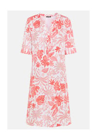 olsen - Kleid mit Allover-Dessin - Sunset Orange