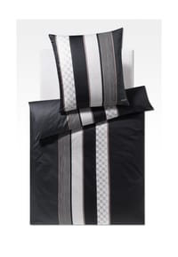 JOOP! CORNFLOWER STRIPES Garnitur 155x200 cm, Deep Stone - JOOP! CORNFLOWER STRIPES - Deep Coal