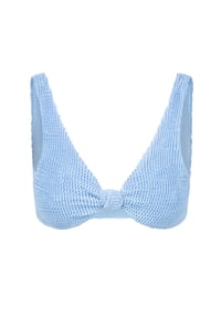 MODA MINX - Bikinioberteil Scrunch Knot mit stylischem Knoten-Detail - Baby Blue