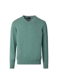 CASAMODA - Strickpullover, V-Ausschnitt, Rippbündchen, für Herren - 496 ORANGE