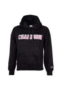 Champion® - Damen Sweatshirt - Hoodie, Kapuze, Kängurutasche, Logo, uni - Schwarz