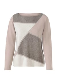 heine - U-Boot-Pullover - grau-ecru