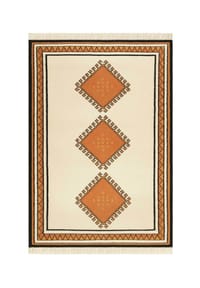 WECONhome - Kelim Teppich Afoud - Boho-Flair für dein Zuhause - beige/terracotta