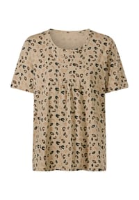 SIEH AN! - Kurzarm-Shirt - beige-schoko-bedruckt