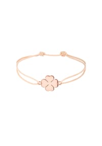 elli. - Armband Kleeblatt Glücksbringer Talisman Mojo 925 Silber - Braun