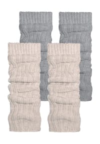 normani® - 2 Paar Strickstulpen mit wärmender Alpakawolle - Anthrazit