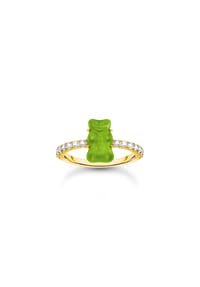 Thomas Sabo THOMAS SABO x HARIBO - Ring mit Goldbär Grün - gelbgoldfarben, bunt