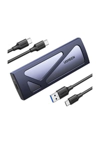 MANIKE - NVMe M.2 USB 3.2 SSD Gehäuse-Adapter mit Kühlkissen 10Gbps, werkzeuglos, kompatibel mit PCIe M-Key/M+B Key SSDs - 