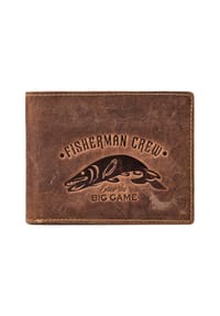 GREEN BURRY Karpfen - Karpfen Geldbörse Leder 12 cm - brown