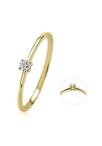 ONE ELEMENT Timeless Diamonds - 0,07 ct Diamant Brillant Ring aus 585 Gelbgold - gold