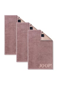 JOOP! - Gästetuch Classic Frottierkollektion, 3er Pack - 30x50 cm, Walkfrottier - Anthrazit